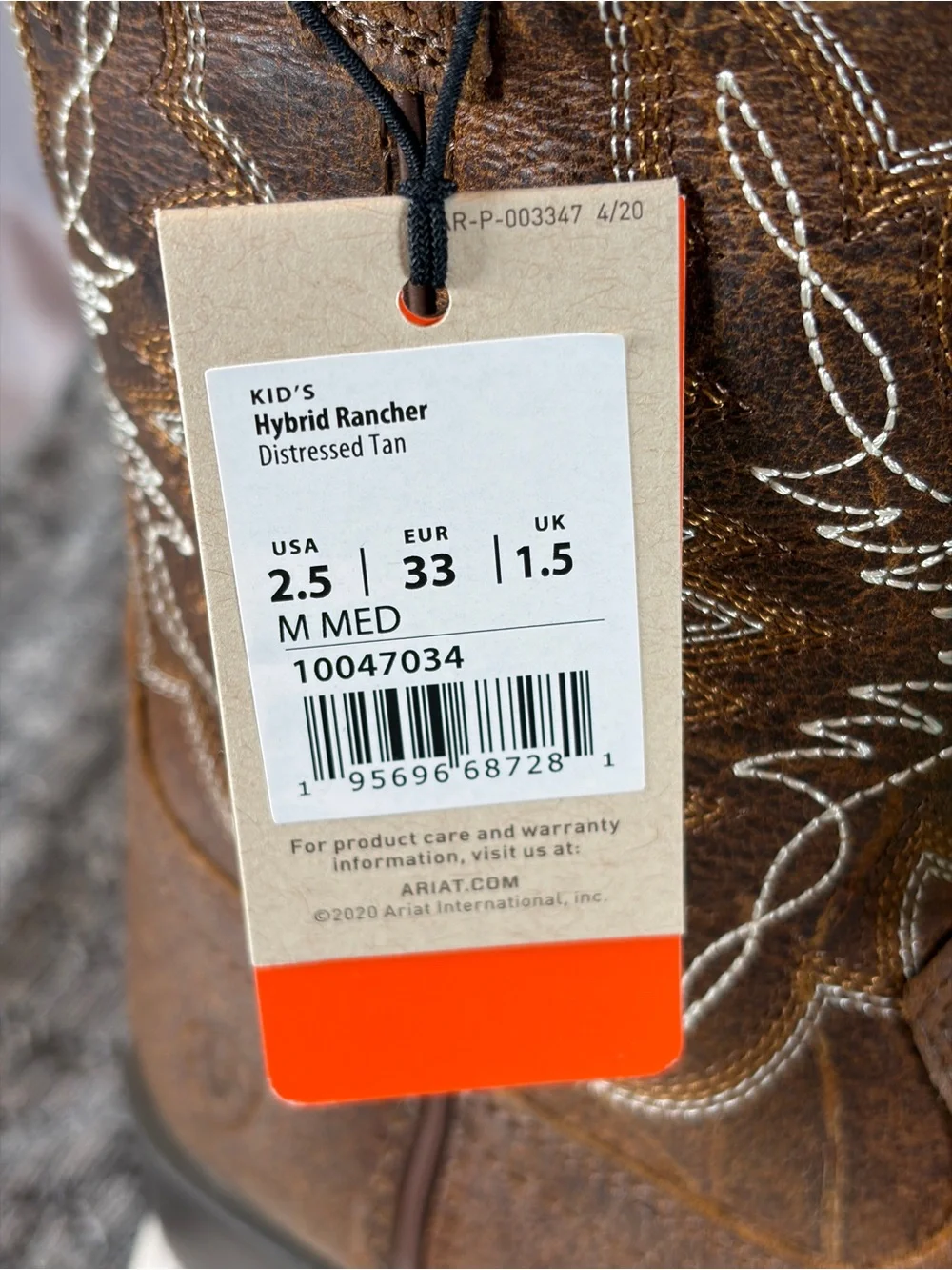 Ariat Kid's Hybrid Rancher boots Kids size 2.5